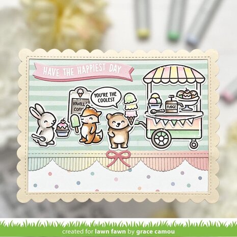 Lawn Fawn Treat Cart Clear Stamps (LF3408)