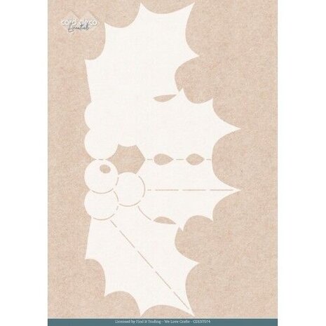 Card Deco Folding Card Stencil Floral Holly (CDEST074)