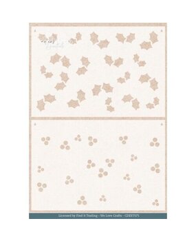 Card Deco Mixed Media Stencil Floral Holly Pattern (CDEST075)