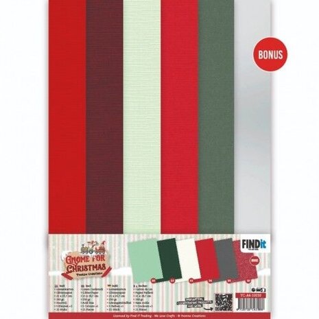 Yvonne Creations Floral Christmas A4 Linen Cardstock Pack (YC-A4-10032)