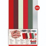 Yvonne Creations Floral Christmas 4K Linen Cardstock Pack (YC-4K-10032)