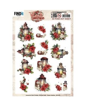 Yvonne Creations Floral Christmas 3D Push Out Floral Lantern (SB11039)