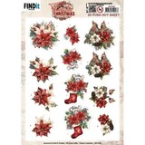 Yvonne Creations Floral Christmas 3D Push Out Floral Poinsettia (SB11040)