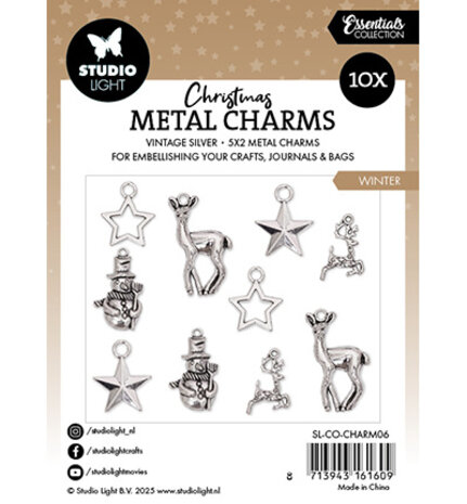 Studio Light Christmas Essentials Metal Charms Winter Elements (SL-CO-CHARM06) Studio Light Christmas Essentials Metal Charms Winter Elements (SL-CO-CHARM06)