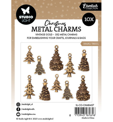 Studio Light Christmas Essentials Metal Charms Christmas Trees (SL-CO-CHARM07) Studio Light Christmas Essentials Metal Charms Christmas Trees (SL-CO-CHARM07)