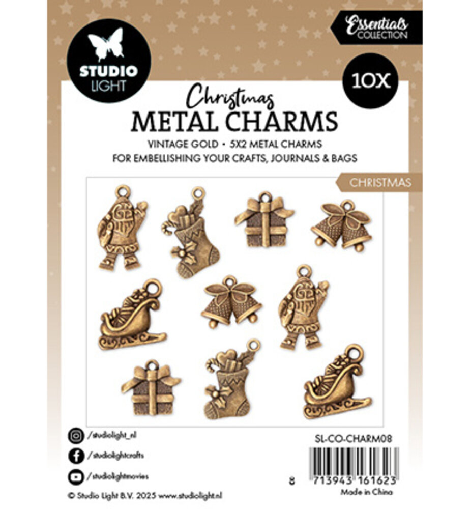 Studio Light Christmas Essentials Metal Charms Christmas Elements (SL-CO-CHARM08) Studio Light Christmas Essentials Metal Charms Christmas Elements (SL-CO-CHARM08)