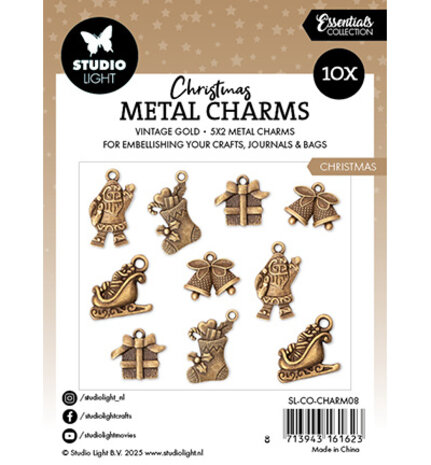 Studio Light Christmas Essentials Metal Charms Christmas Elements (SL-CO-CHARM08) Studio Light Christmas Essentials Metal Charms Christmas Elements (SL-CO-CHARM08)