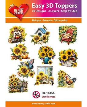 Hearty Crafts Easy 3D Toppers Sunflowers (HC14354) Hearty Crafts Easy 3D Toppers Sunflowers (HC14354)