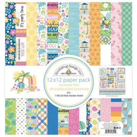 Doodlebug Design Inc. Summer Fun 12x12 Inch Paper Pack (8941) Doodlebug Design Inc. Summer Fun 12x12 Inch Paper Pack (8941)