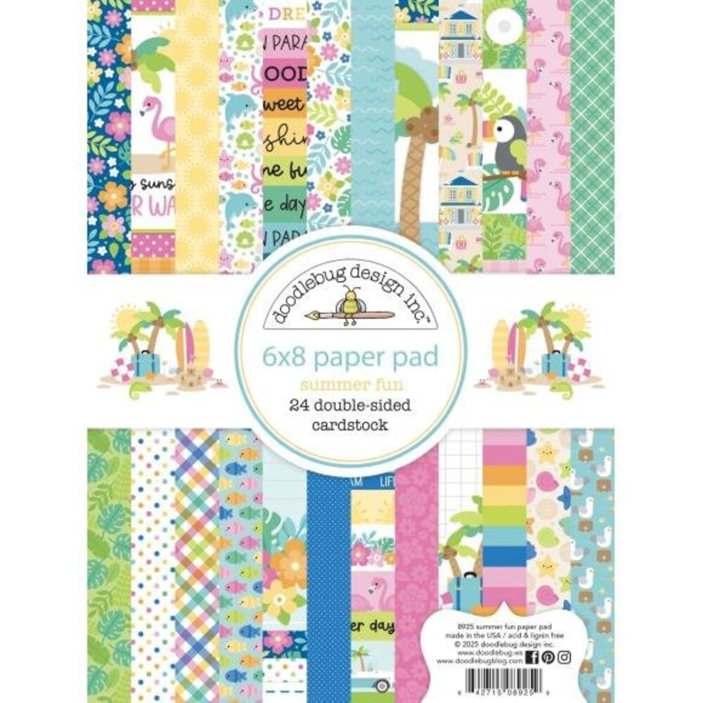 Doodlebug Design Summer Fun 6x8 Inch Paper Pad (8925) - Paperpads.nl
