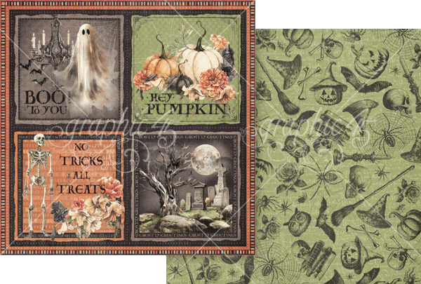 Graphic 45 Ghostly Greetings 12x12 Inch Collection Pack (4503074) Graphic 45 Ghostly Greetings 12x12 Inch Collection Pack (4503074)