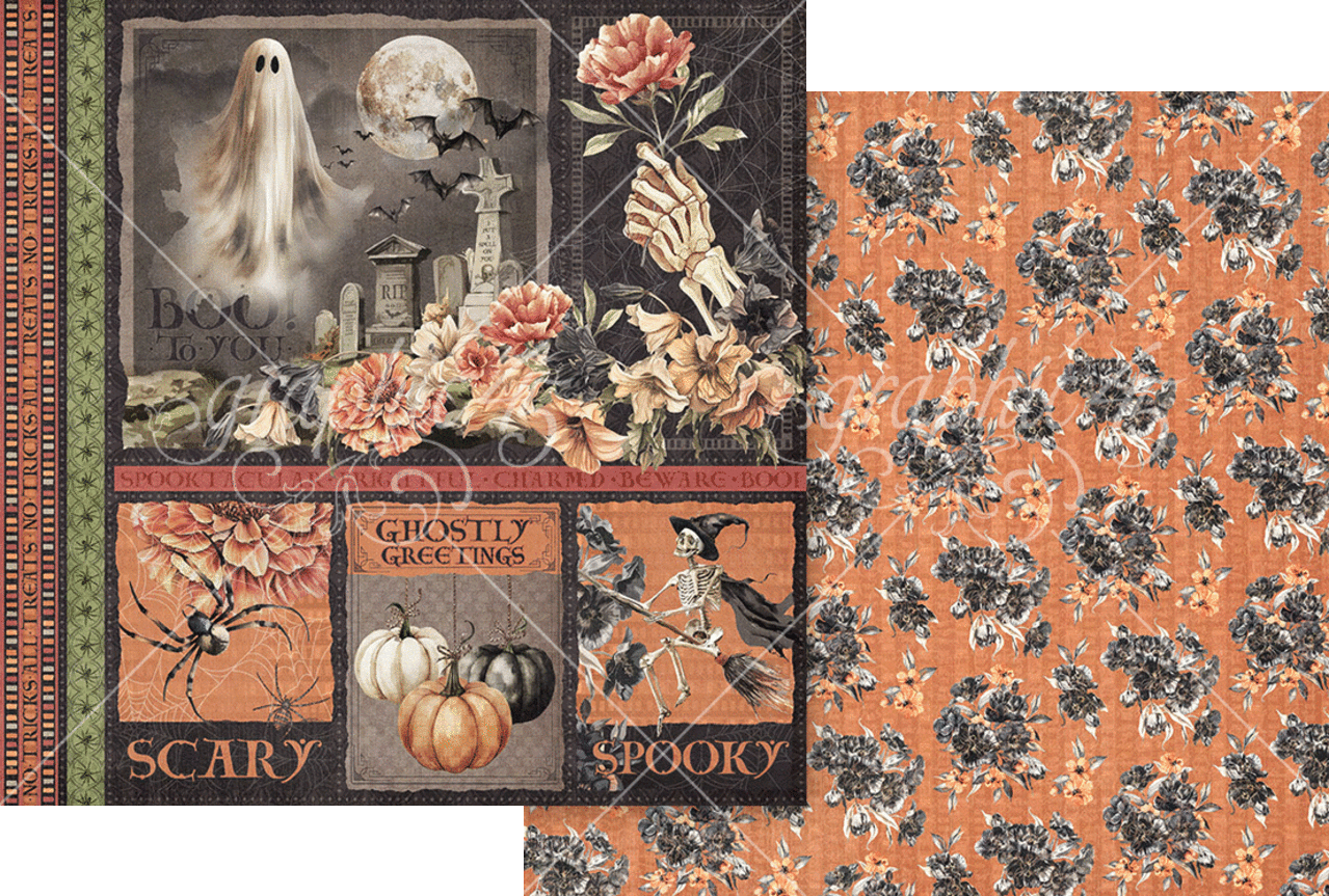 Graphic 45 Ghostly Greetings 8x8 Inch Collection Pack (4503073) Graphic 45 Ghostly Greetings 8x8 Inch Collection Pack (4503073)