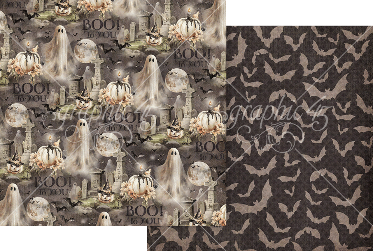 Graphic 45 Ghostly Greetings 8x8 Inch Collection Pack (4503073) Graphic 45 Ghostly Greetings 8x8 Inch Collection Pack (4503073)