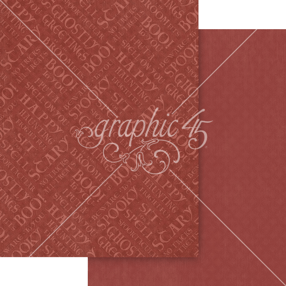 Graphic 45 Ghostly Greetings 8.5x11 Inch Patterns & Solids Paper Pack (4503075) Graphic 45 Ghostly Greetings 8.5x11 Inch Patterns & Solids Paper Pack (4503075)