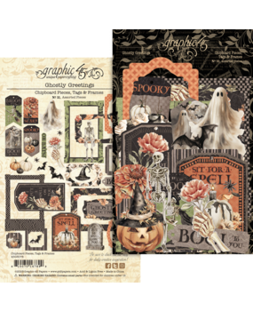 Graphic 45 Ghostly Greetings Chipboard Pieces Tags & Frames (4503078) Graphic 45 Ghostly Greetings Chipboard Pieces Tags & Frames (4503078)