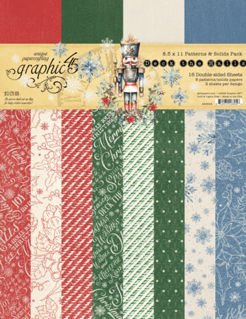 Graphic 45 Deck the Halls 8.5x11 Inch Patterns & Solids Paper Pack (4503094) Graphic 45 Deck the Halls 8.5x11 Inch Patterns & Solids Paper Pack (4503094)