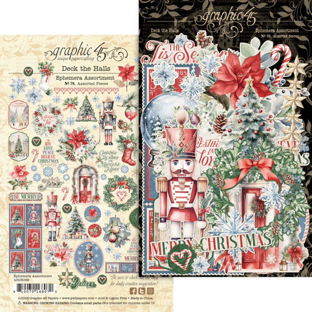 Graphic 45 Deck the Halls Ephemera Set (4503096) Graphic 45 Deck the Halls Ephemera Set (4503096)