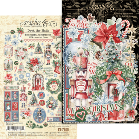 Graphic 45 Deck the Halls Ephemera Set (4503096) Graphic 45 Deck the Halls Ephemera Set (4503096)