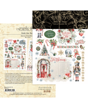 Graphic 45 Deck the Halls Rub-On Transfers (4503098)
