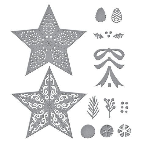 Spellbinders Country Christmas Barn Star Wreath Dies (S5-700) Spellbinders Country Christmas Barn Star Wreath Dies (S5-700)