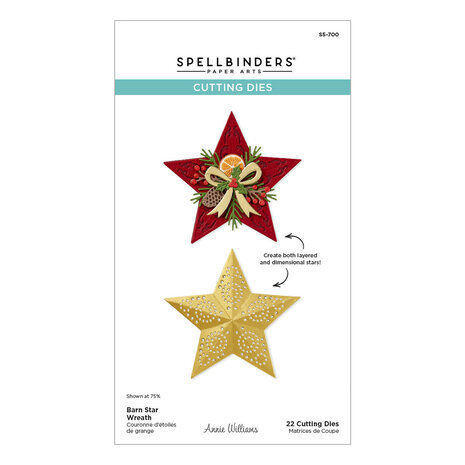 Spellbinders Country Christmas Barn Star Wreath Dies (S5-700) Spellbinders Country Christmas Barn Star Wreath Dies (S5-700)