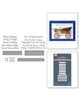 Spellbinders Country Christmas Banner & Sentiments Press Plate & Die (BP-307) Spellbinders Country Christmas Banner & Sentiments Press Plate & Die (BP-307)