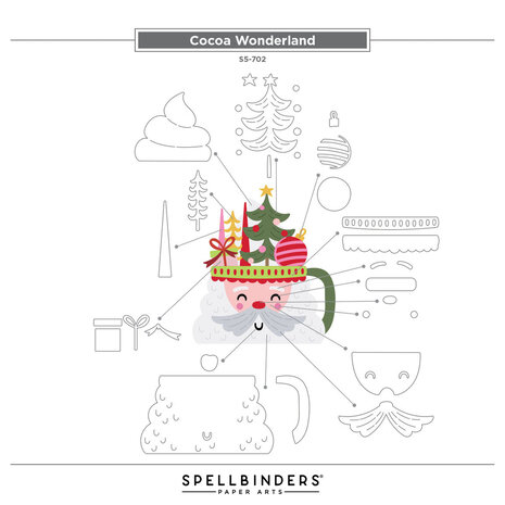 Spellbinders Wonderland Cocoa Wonderland Dies (S5-702) Spellbinders Wonderland Cocoa Wonderland Dies (S5-702)