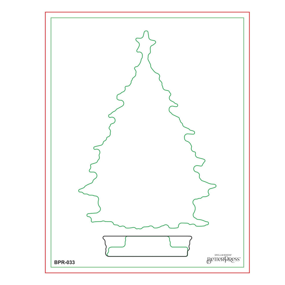 Spellbinders Wonderland Twinkle Bright Tree Registration Press Plates (BPR-033) Spellbinders Wonderland Twinkle Bright Tree Registration Press Plates (BPR-033)