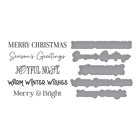 Spellbinders Wonderland Merry Messages Press Plate & Die Set (BP-312) Spellbinders Wonderland Merry Messages Press Plate & Die Set (BP-312)