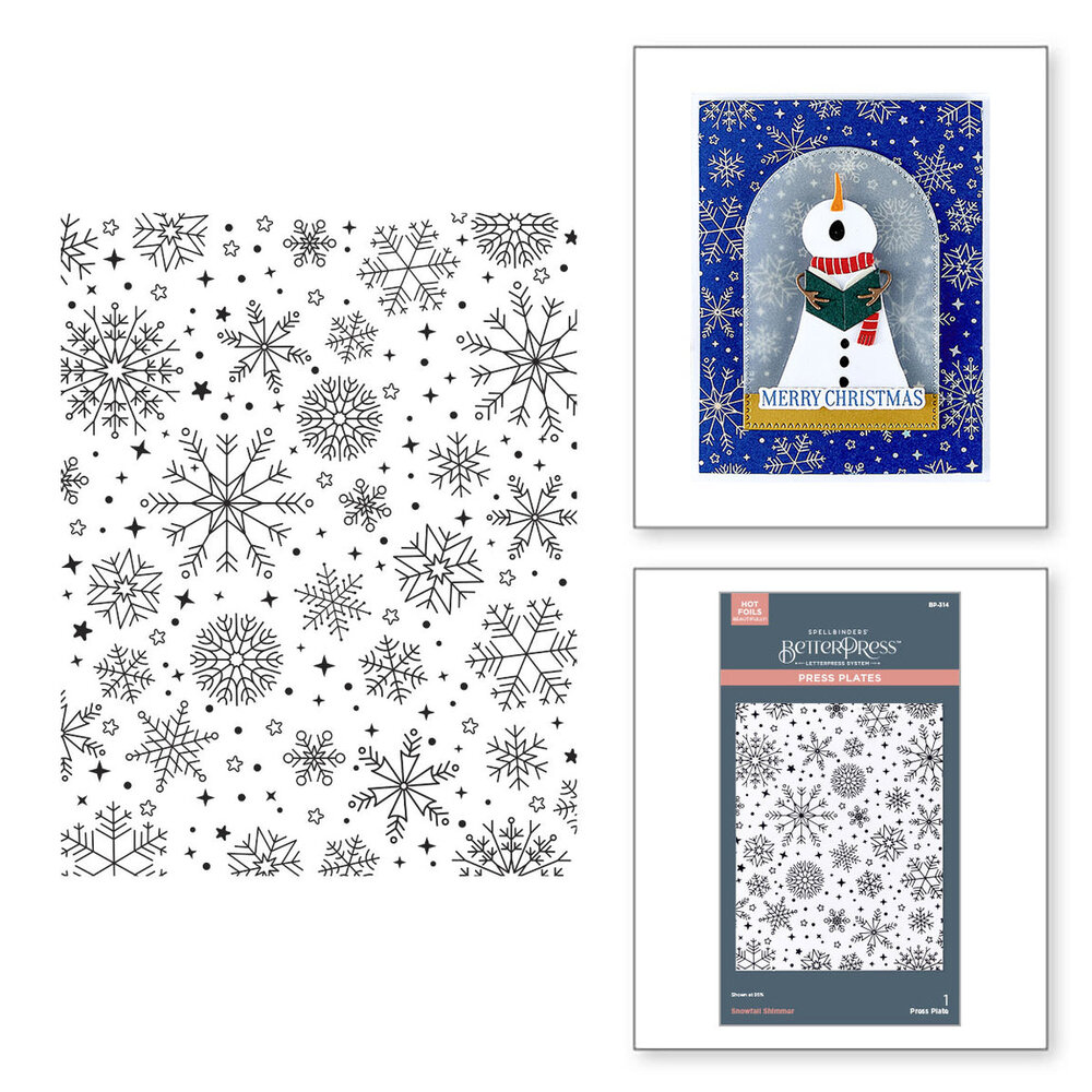 Spellbinders Wonderland Snowfall Shimmer Press Plate (BP-314)