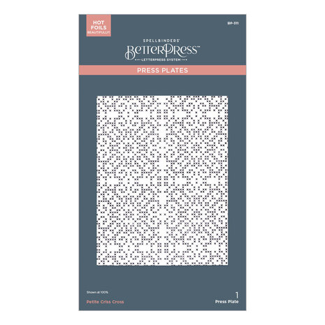 Spellbinders Merry Moments Petite Criss Cross Press Plate (BP-311) Spellbinders Merry Moments Petite Criss Cross Press Plate (BP-311)