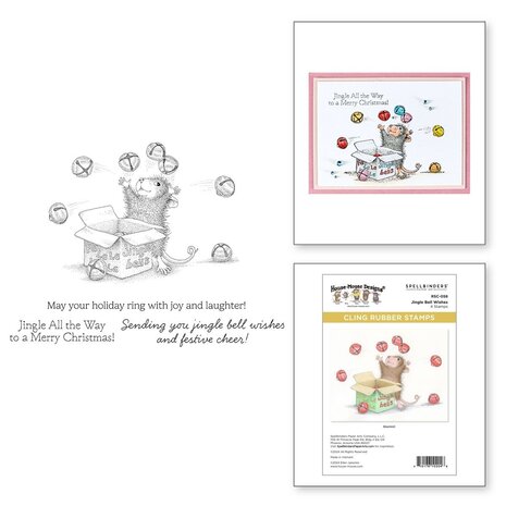 Spellbinders House-Mouse Designs Jingle Bell Wishes Cling Rubber Stamp (RSC-058) Spellbinders House-Mouse Designs Jingle Bell Wishes Cling Rubber Stamp (RSC-058)
