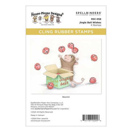 Spellbinders House-Mouse Designs Jingle Bell Wishes Cling Rubber Stamp (RSC-058) Spellbinders House-Mouse Designs Jingle Bell Wishes Cling Rubber Stamp (RSC-058)