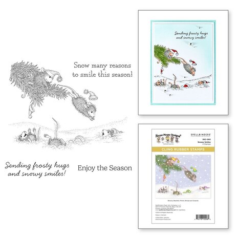 Spellbinders House-Mouse Designs Snowy Smiles Cling Rubber Stamp (RSC-060) Spellbinders House-Mouse Designs Snowy Smiles Cling Rubber Stamp (RSC-060)