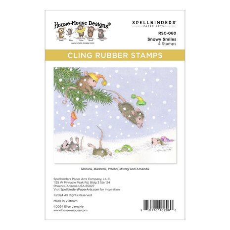 Spellbinders House-Mouse Designs Snowy Smiles Cling Rubber Stamp (RSC-060) Spellbinders House-Mouse Designs Snowy Smiles Cling Rubber Stamp (RSC-060)