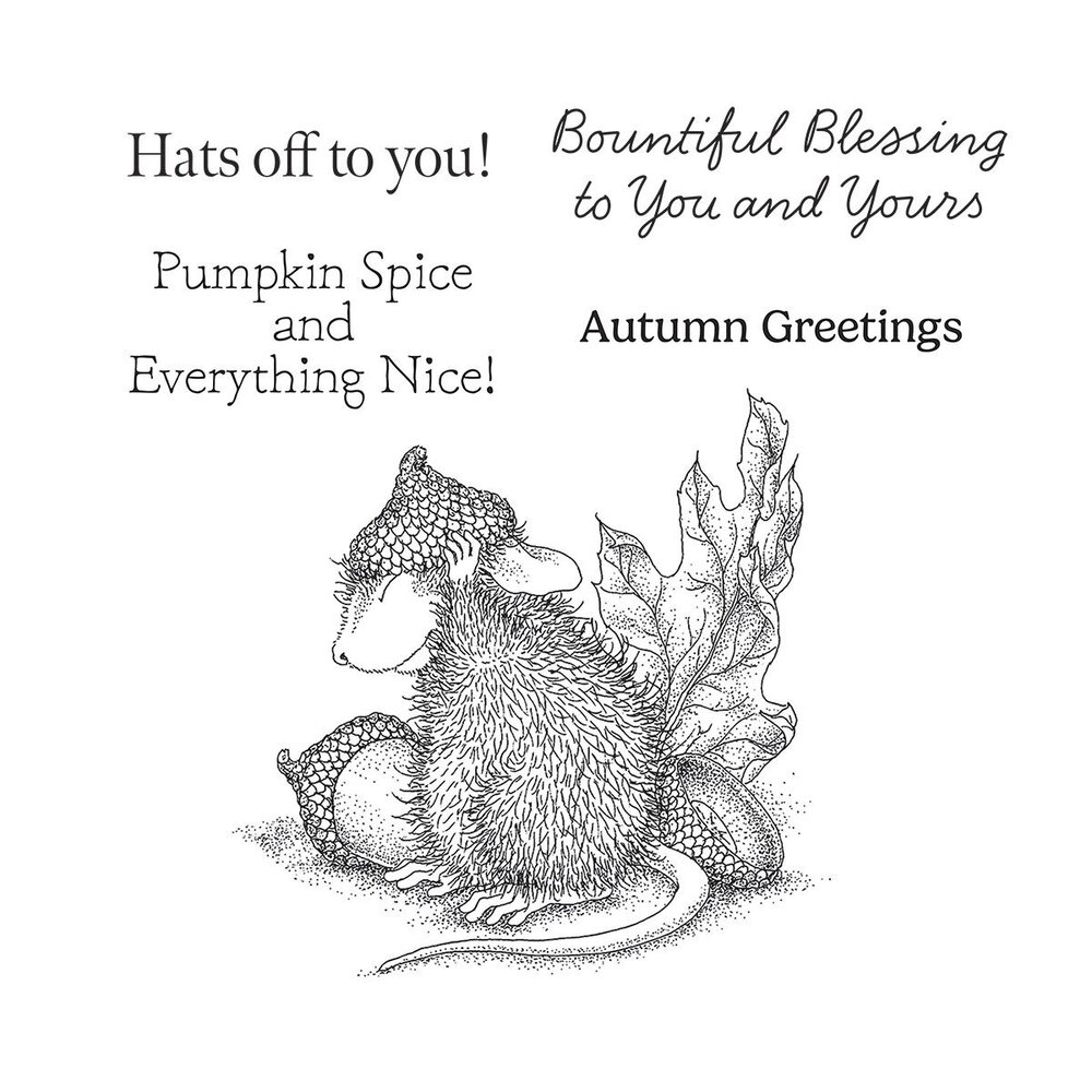 Spellbinders House-Mouse Designs Hats Off to You! Cling Rubber Stamp (RSC-062)