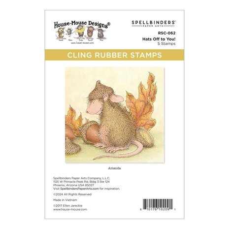 Spellbinders House-Mouse Designs Hats Off to You! Cling Rubber Stamp (RSC-062)