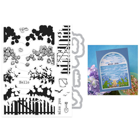 Hero Arts Seaside Blooms Coastal Blooms Clear Stamps & Dies (DC317) Hero Arts Seaside Blooms Coastal Blooms Clear Stamps & Dies (DC317)