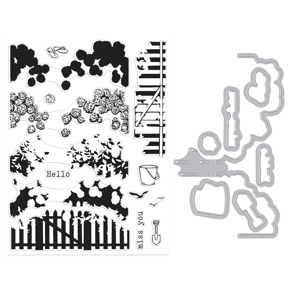 Hero Arts Seaside Blooms Coastal Blooms Clear Stamps & Dies (DC317) Hero Arts Seaside Blooms Coastal Blooms Clear Stamps & Dies (DC317)