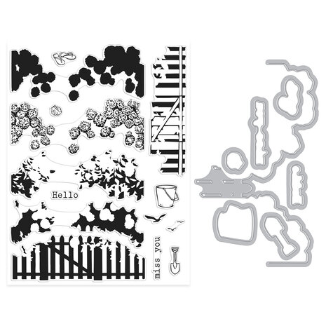 Hero Arts Seaside Blooms Coastal Blooms Clear Stamps & Dies (DC317) Hero Arts Seaside Blooms Coastal Blooms Clear Stamps & Dies (DC317)