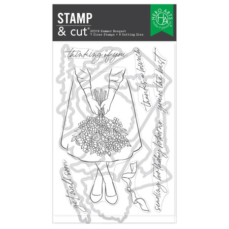 Hero Arts Seaside Blooms Summer Bouquet Clear Stamps & Dies (DC318) Hero Arts Seaside Blooms Summer Bouquet Clear Stamps & Dies (DC318)