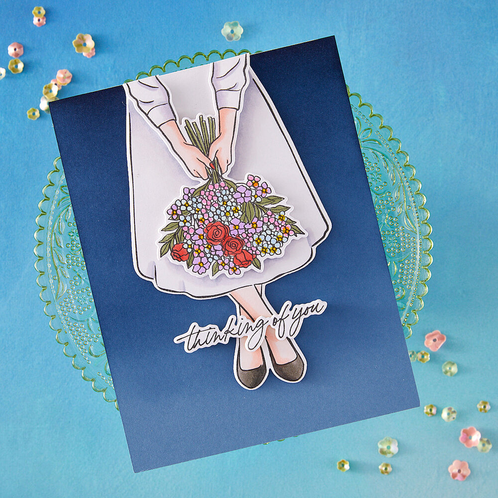 Hero Arts Seaside Blooms Summer Bouquet Clear Stamps & Dies (DC318) Hero Arts Seaside Blooms Summer Bouquet Clear Stamps & Dies (DC318)