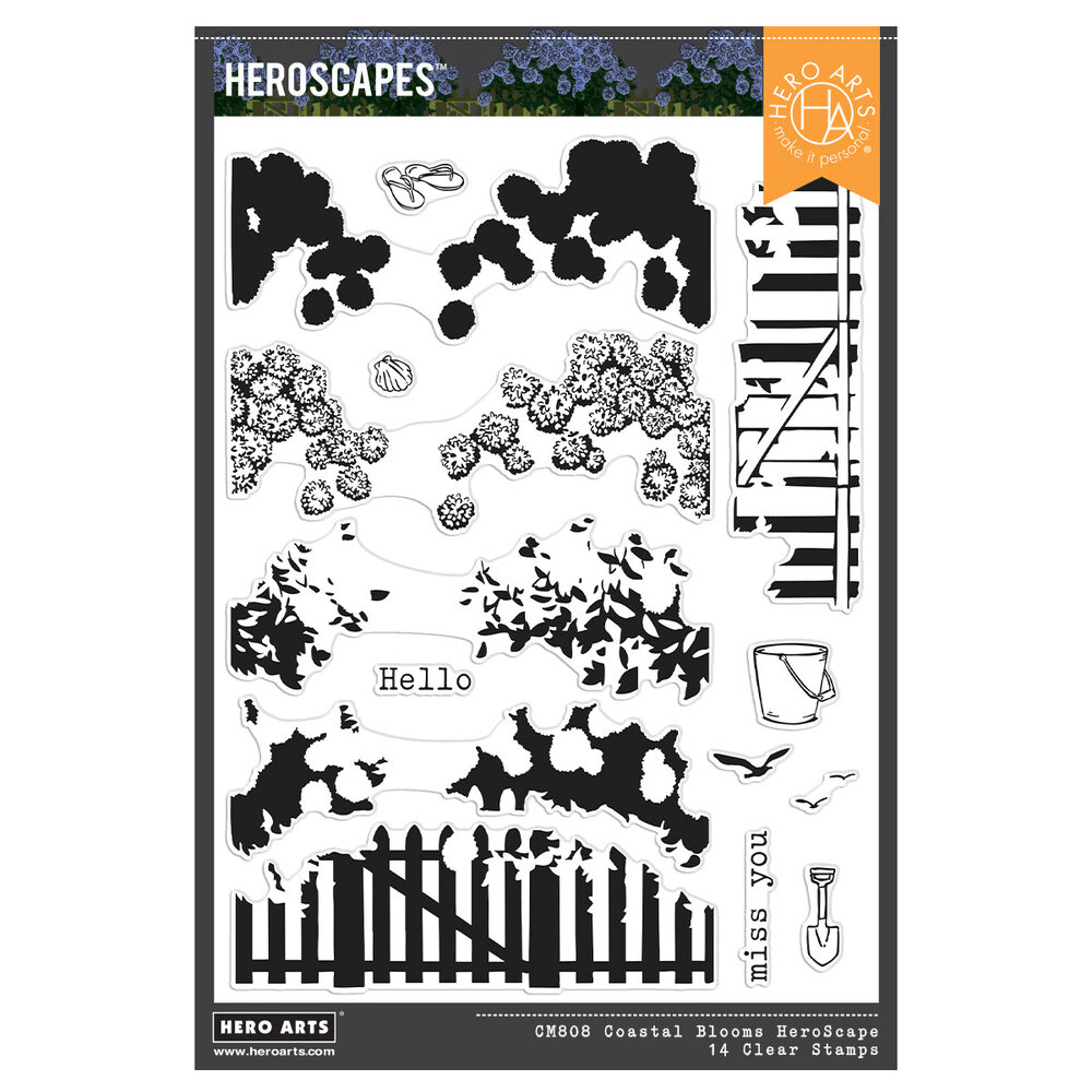Hero Arts Seaside Blooms Coastal Blooms Clear Stamps (CM808) Hero Arts Seaside Blooms Coastal Blooms Clear Stamps (CM808)