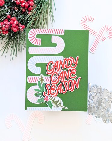 Hero Arts Candy Cane Season Candy Cane Swag Clear Stamps & Dies (DC322) Hero Arts Candy Cane Season Candy Cane Swag Clear Stamps & Dies (DC322)