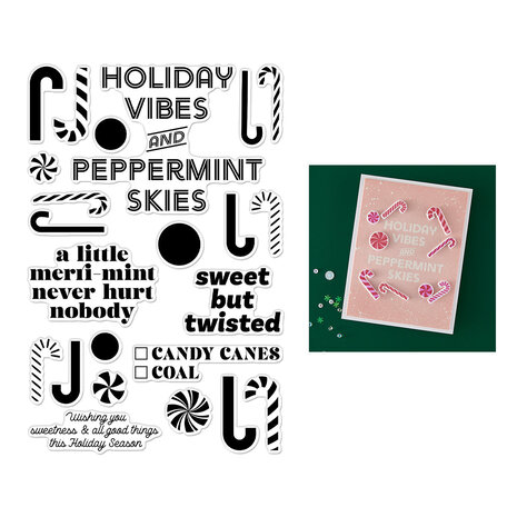 Hero Arts Candy Cane Season A Little Merri-Mint Clear Stamps (CM812) Hero Arts Candy Cane Season A Little Merri-Mint Clear Stamps (CM812)
