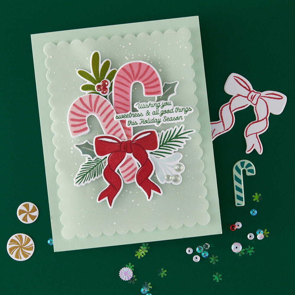 Hero Arts Candy Cane Season Candy Cane Swag Clear Stamps (CM813) Hero Arts Candy Cane Season Candy Cane Swag Clear Stamps (CM813)