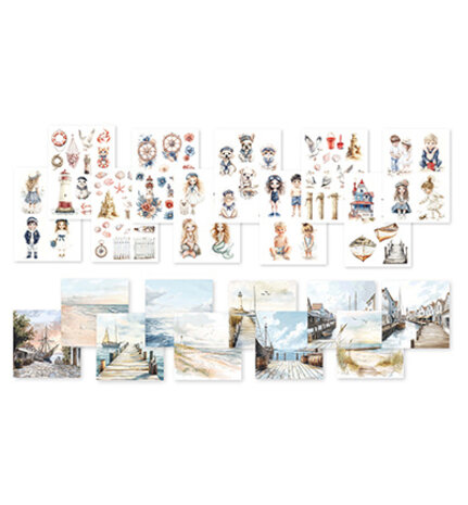 Dutch Doobadoo Waves of the Sea A4 Collage Paperset (473.005.080)