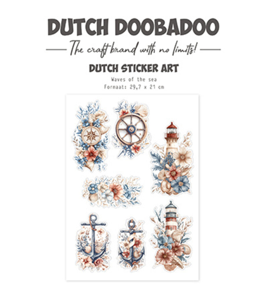 Dutch Doobadoo Dutch Sticker Art Transparent Stickers Waves of the Sea (491.201.006)