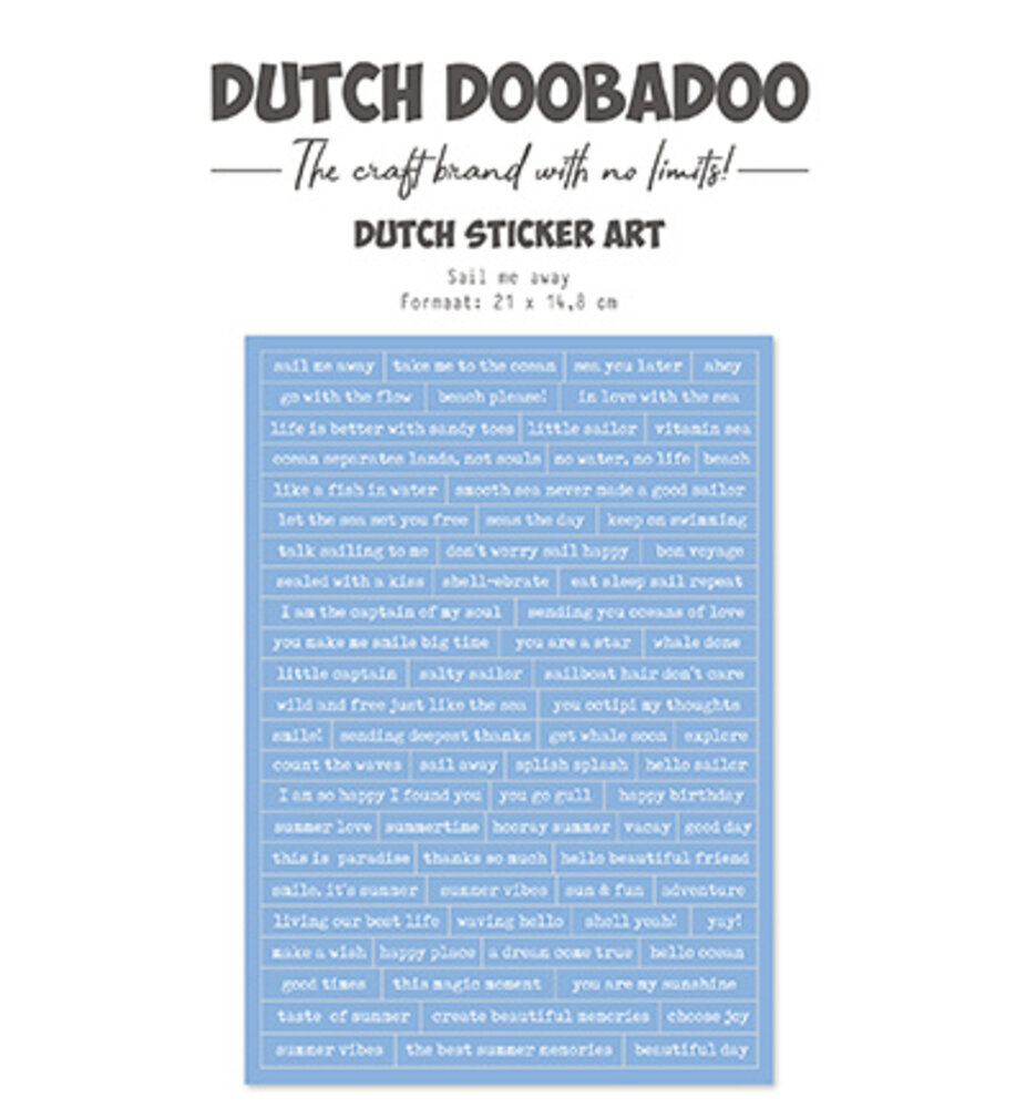Dutch Doobadoo Dutch Sticker Art Sail me Away (491.200.038) Dutch Doobadoo Dutch Sticker Art Sail me Away (491.200.038)