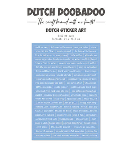 Dutch Doobadoo Dutch Sticker Art Sail me Away (491.200.038) Dutch Doobadoo Dutch Sticker Art Sail me Away (491.200.038)